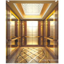 Luxurious chandelier golden mini family passenger elevator cabin lift
